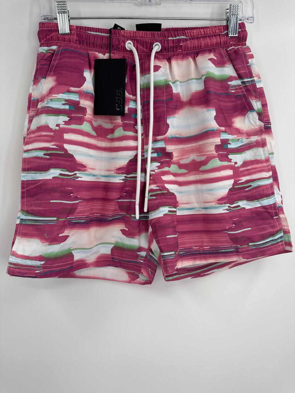 NWT CSG Swimming trunks elastic waistband & drawstring pink size S